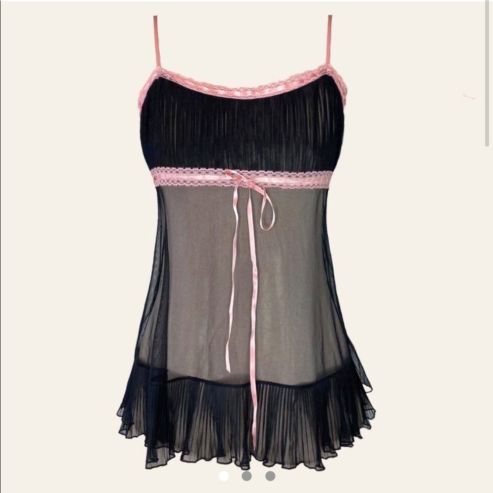 Victoria secret mesh babydoll teddy top